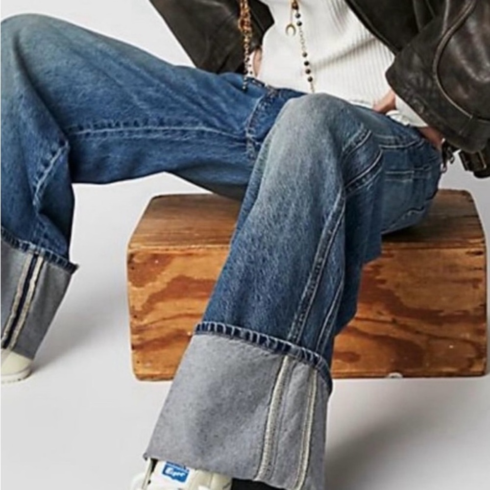 Free People final countdown low rise cuffed boyfriend jeans size 26 - Picture 11 of 11